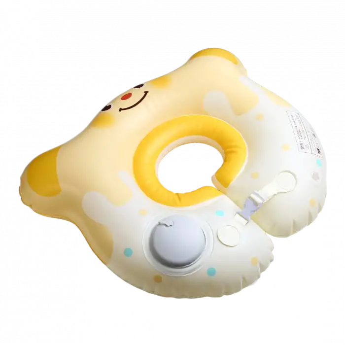Bebek Boyunluk Can Simidi - Şişme Ayıcık Sarı - 0-18 Ay Güvenli Yüzme Yardımcısı