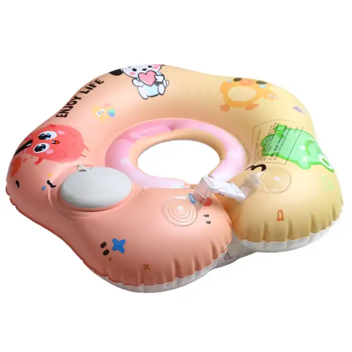 Bebek Yüzme Boyun Simidi Pompa Gerektirmeyen 0-1 Yaş Çift Emniyet Kilitli Ayarlanabilir Simit