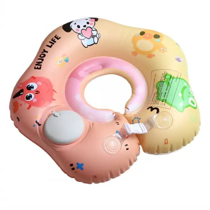 Bebek Yüzme Boyun Simidi Pompa Gerektirmeyen 0-1 Yaş Çift Emniyet Kilitli Ayarlanabilir Simit