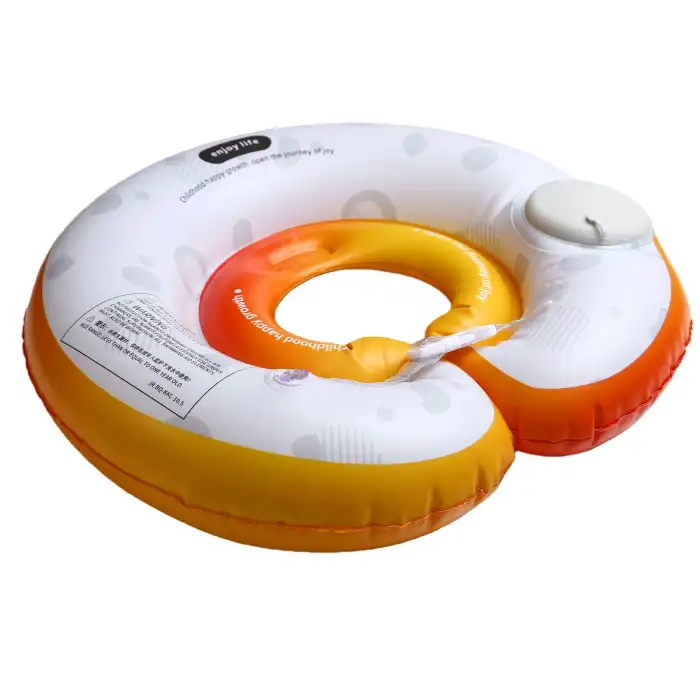 Bebek Yüzme Simidi Pompa Gerektirmeyen 0-1 Yaş Çift Emniyet Kilitli Turuncu Simit