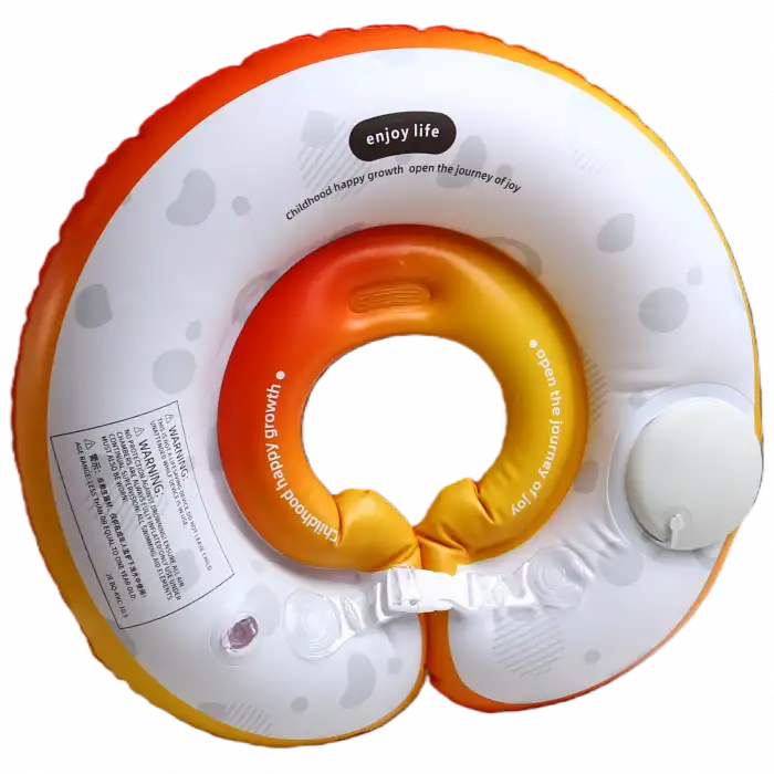 Bebek Yüzme Simidi Pompa Gerektirmeyen 0-1 Yaş Çift Emniyet Kilitli Turuncu Simit