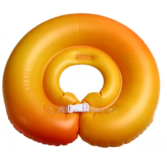 Bebek Yüzme Simidi Pompa Gerektirmeyen 0-1 Yaş Çift Emniyet Kilitli Turuncu Simit