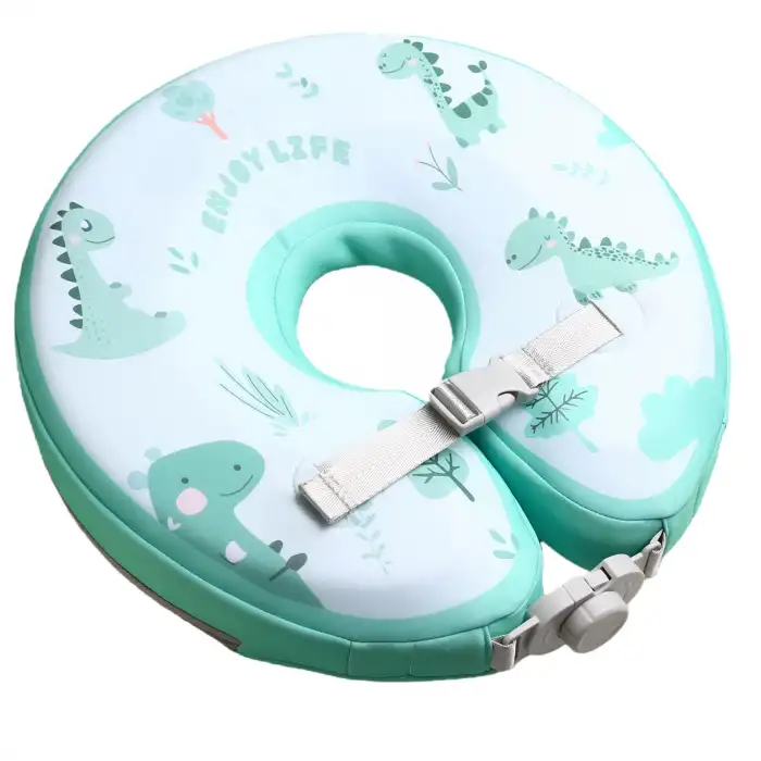 İçi Süngerli Bebek Yüzme Simidi Şişirme Gerektirmeyen Patlamaz 0-1 Yaş Çift Emniyetli Yeşil Dino Simit