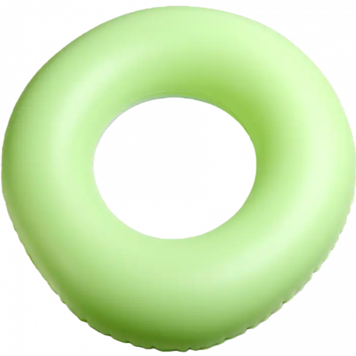 Bas Şişir Pratik Bebek Yüzme Simidi Pompa Gerektirmeyen Ebeveyn Tutma Yerli Çift Emniyetli Yeşil Simit