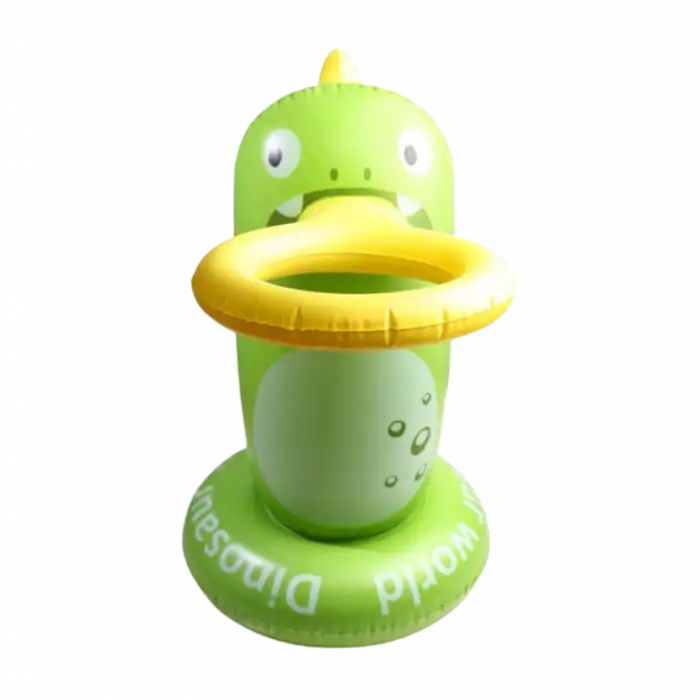 Eğlenceli Şişme Dinozor Havuz Basketbol Potası Koordinasyon Geliştirici Çocuk Su Oyuncağı