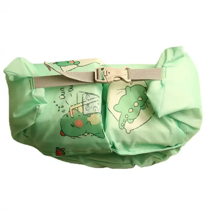 Çocuk Kollu Can Yeleği Emniyet Kilitli Gövde Destekli Yüzme Yardımcısı Dinozor Desenli