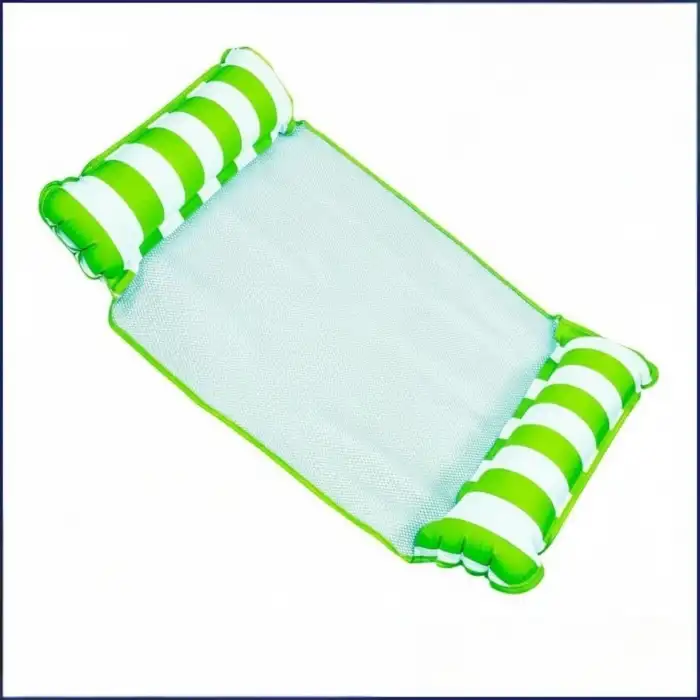 Hava Yastıklı Fileli Şişme Havuz Koltuğu 4ü 1 Arada Deniz ve Havuz Yatağı Yeşil