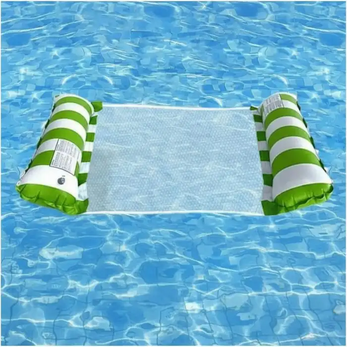 Hava Yastıklı Fileli Şişme Havuz Koltuğu 4ü 1 Arada Deniz ve Havuz Yatağı Yeşil