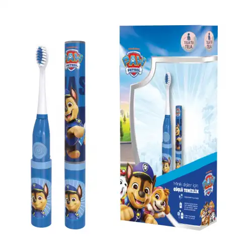 Çocuk Diş Fırçası - Paw Patrol Lisanslı Pilli Diş Fırçası Eğitici 3+
