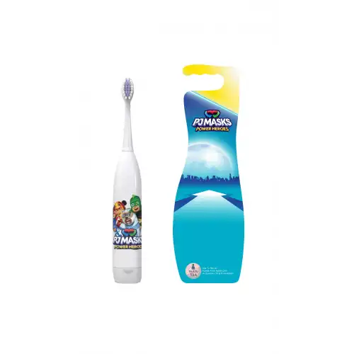 Çocuk Diş Fırçası - PJ Masks (Pijamaskeliler) Lisanslı Pilli Fırça - Tela Tu Tela