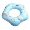 Bas Şişir Pratik Bebek Yüzme Simidi Pompa Gerektirmeyen Ebeveyn Tutma Yerli Çift Emniyetli Mavi Simit