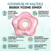 Bebek Yüzme Simidi - Güvenli Çift Tokalı Bebek Deniz & Havuz Simidi - Pembe Tavşan Figürlü