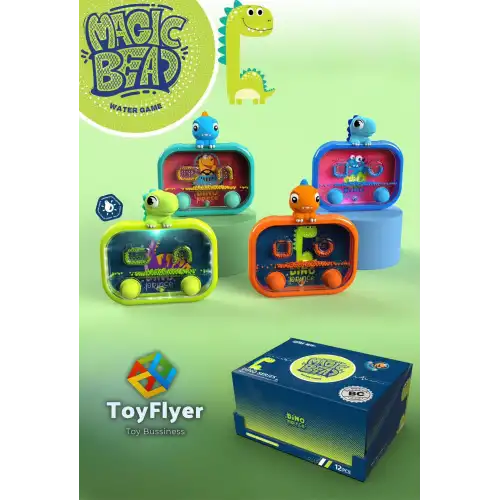 Su Oyunu (Water Game) Çocuklar İçin – Eğlenceli Halka Geçirme Işıklı Dinazor Modelleri