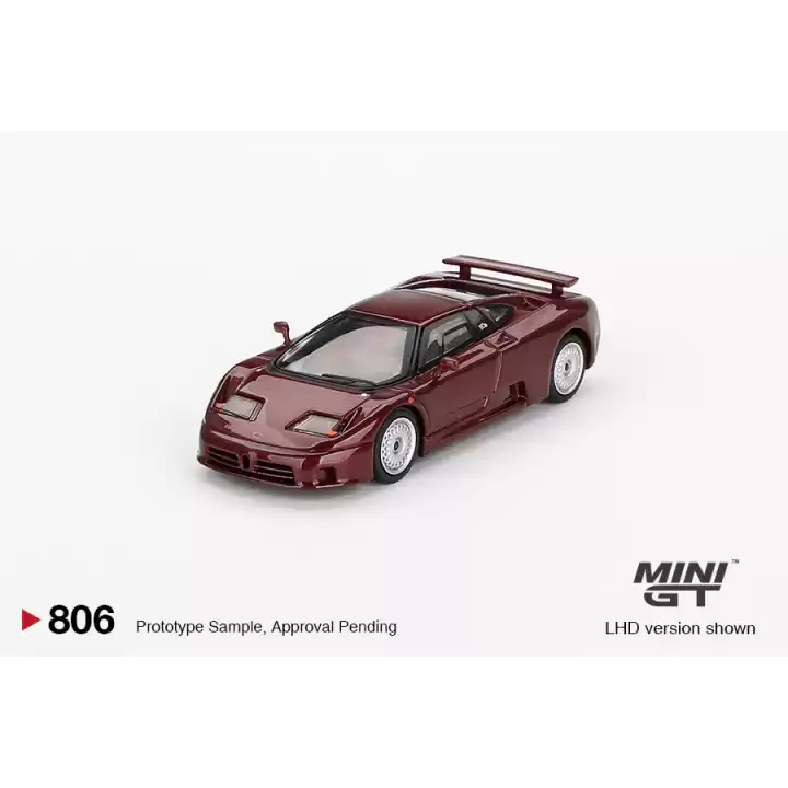 Mini GT 1/64 Bugatti EB110 GT Dark Red Metallic - Blister Paket MGT00806