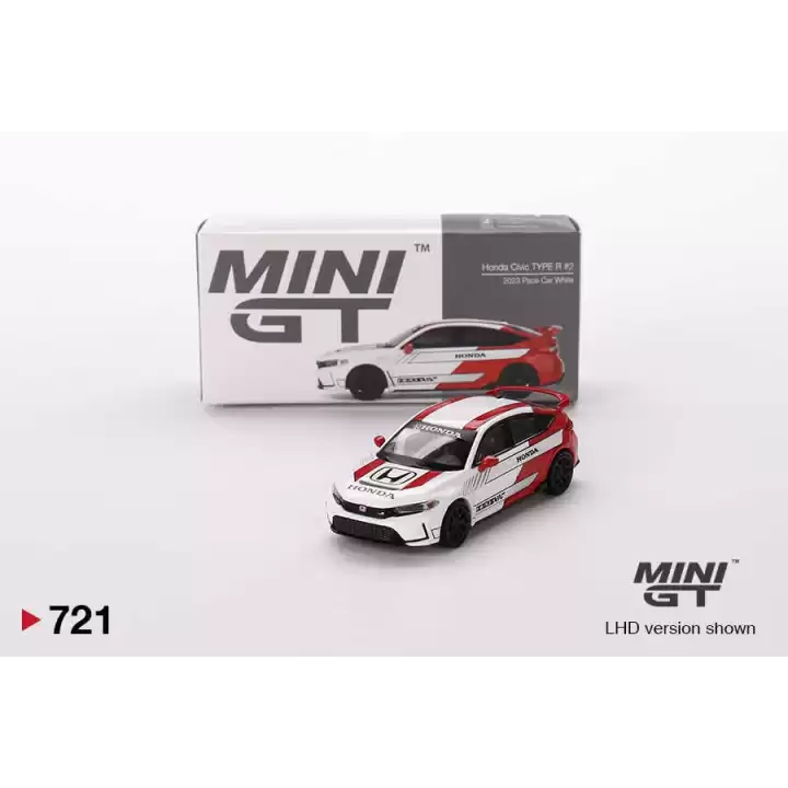 Mini GT 1/64 Honda Civic Type R #2 2023 Pace Car White MGT00721