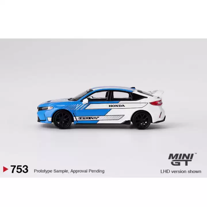 Mini GT 1/64 Honda Civic Type R 2023 Pace Car Blue MGT00753