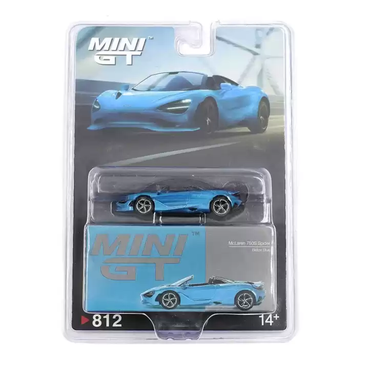 Mini GT 1/64 McLaren 750S Spider Belize Blue - Blister Paket MGT00812
