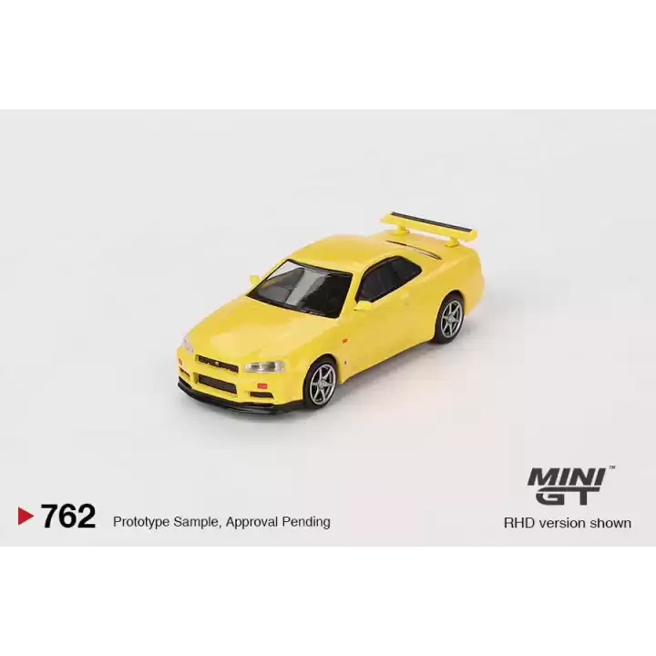 Mini GT 1/64 Nissan Skyline GT-R (R34) V-Spec Lightning Yellow MGT00762