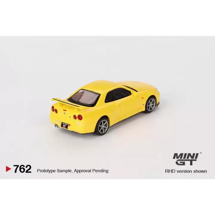 Mini GT 1/64 Nissan Skyline GT-R (R34) V-Spec Lightning Yellow MGT00762
