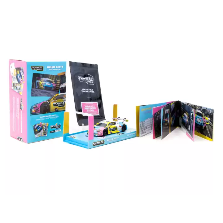 Tarmac Works 1/64 Audi R8 LMS GT3 Evo II Macau GT Cup - FIA GT World Cup 2023 - Race Version Uno Racing #50 with Tarmac Cards