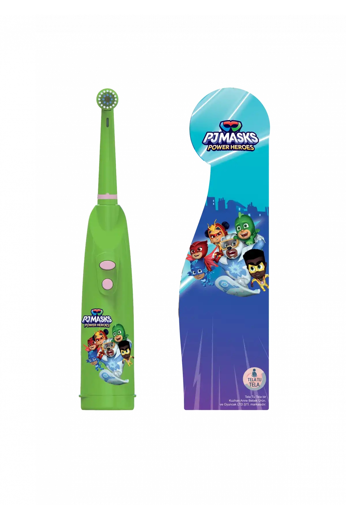 Spazzolini per bambini a batteria biposto PJ Masks - Tela Tu Tela