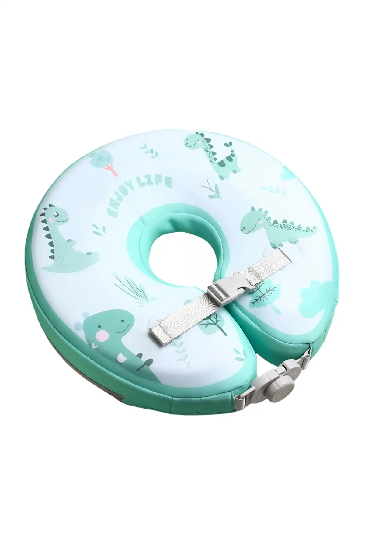 ToyFlyer Sünger Dolgulu Şişirme Gerektirmeyen Bebek Yüzme Simidi – Yeşil Dino 0-12 Ay NR016