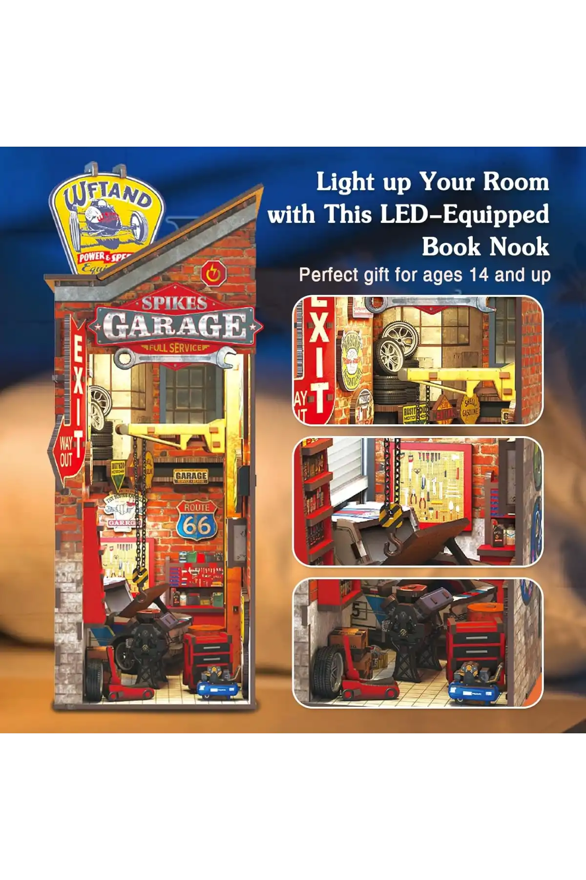 3D Puzzle Ahşap Minyatür Maket Kiti DIY Kendin Yap Garaj