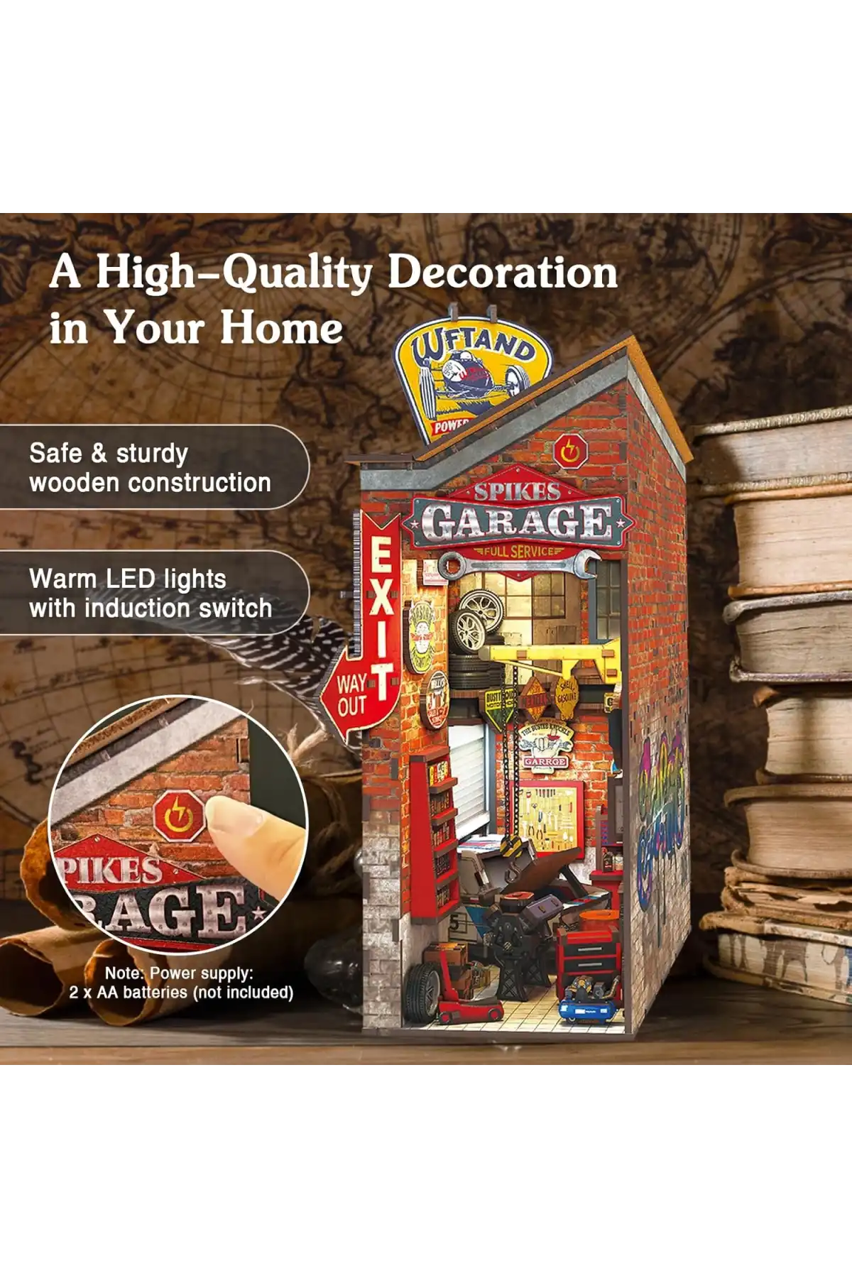3D Puzzle Ahşap Minyatür Maket Kiti DIY Kendin Yap Garaj