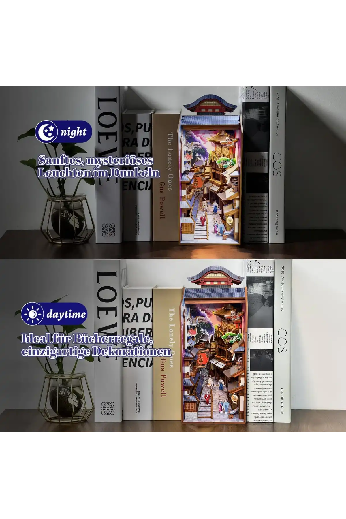 3D Puzzle Ahşap Minyatür Maket Kiti DIY Kendin Yap Japan, Sakura Sokak 293 Parça