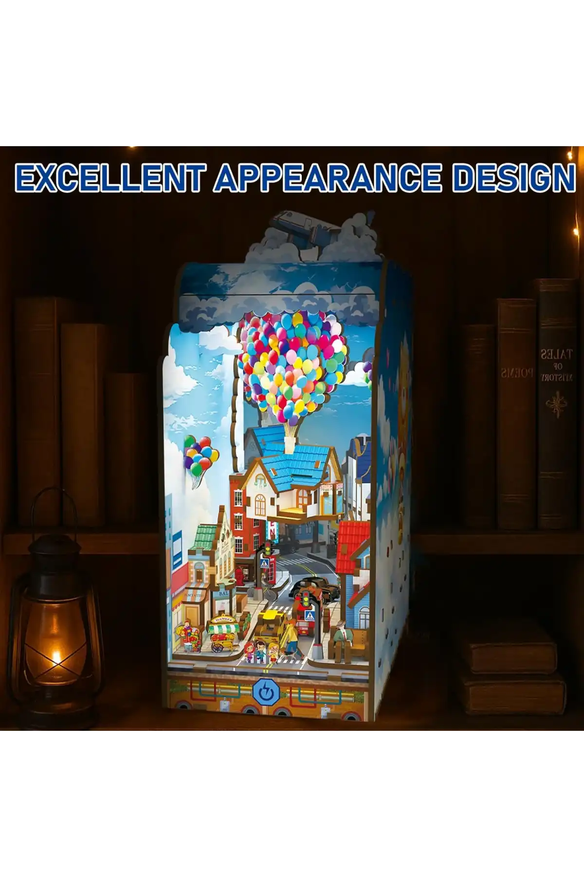 3D Puzzle Ahşap Minyatür Maket Kiti DIY Kendin Yap Balonlu Ev 203 Parça