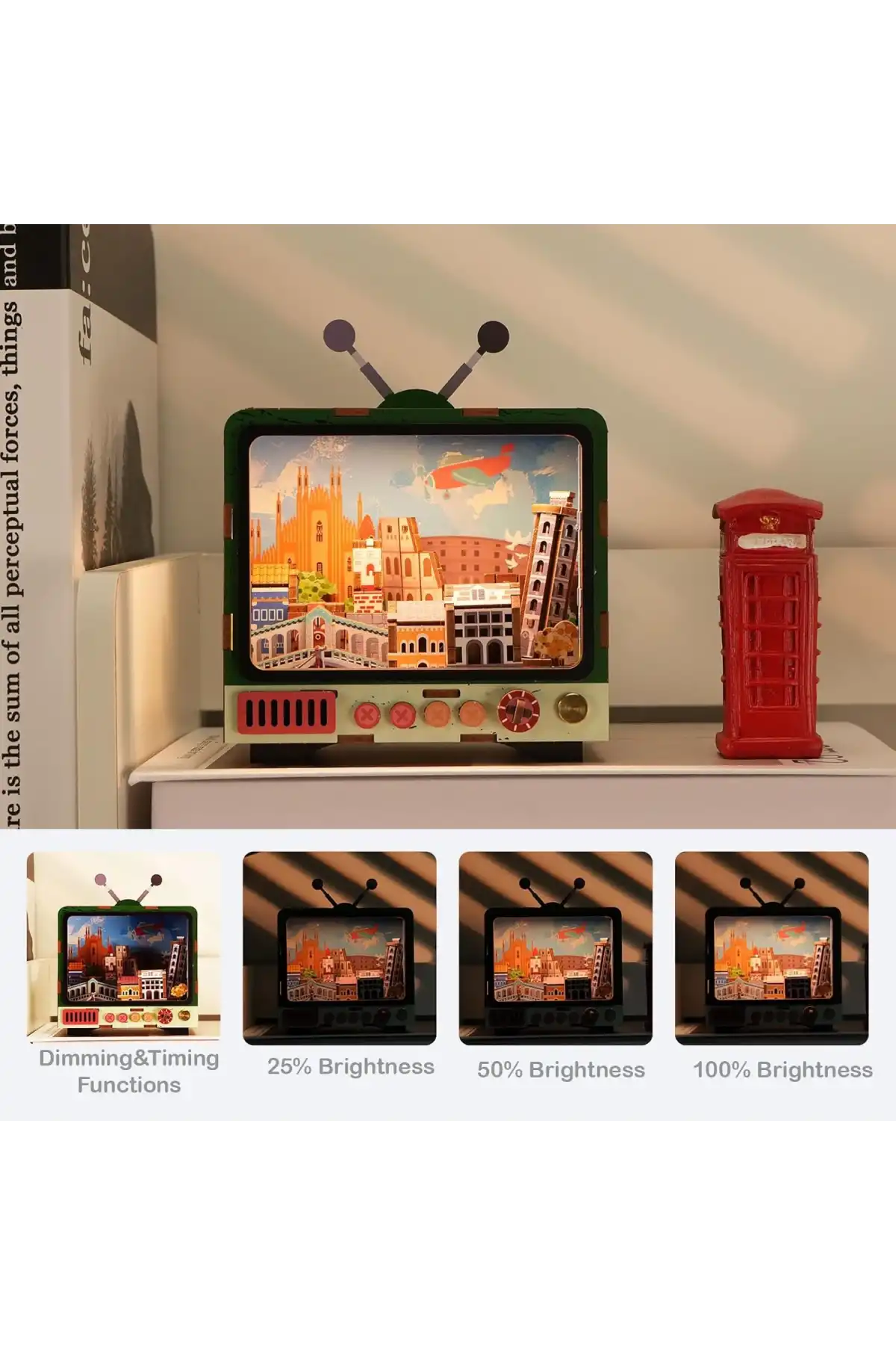 3D Puzzle Ahşap Minyatür Maket Kiti DIY Kendin Yap Venice 139 Parça Işıklı