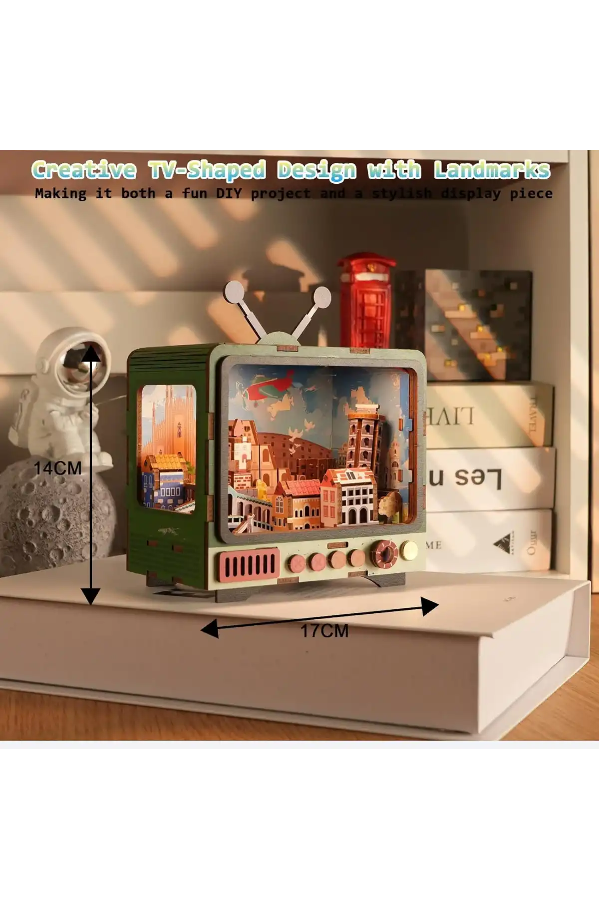 3D Puzzle Ahşap Minyatür Maket Kiti DIY Kendin Yap Venice 139 Parça Işıklı