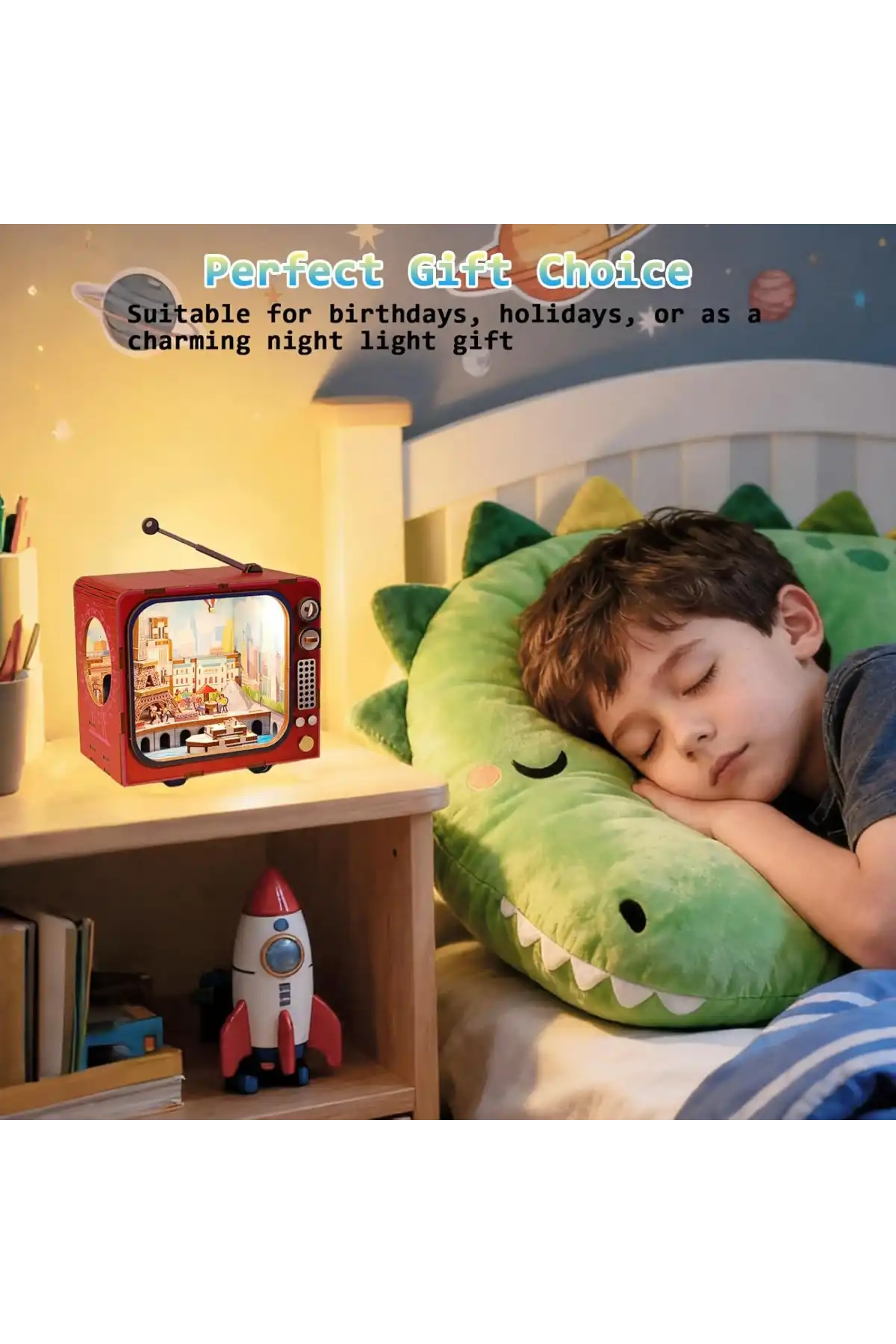 3D Puzzle Ahşap Minyatür Maket Kiti DIY Kendin Yap Paris 124 Parça Işıklı