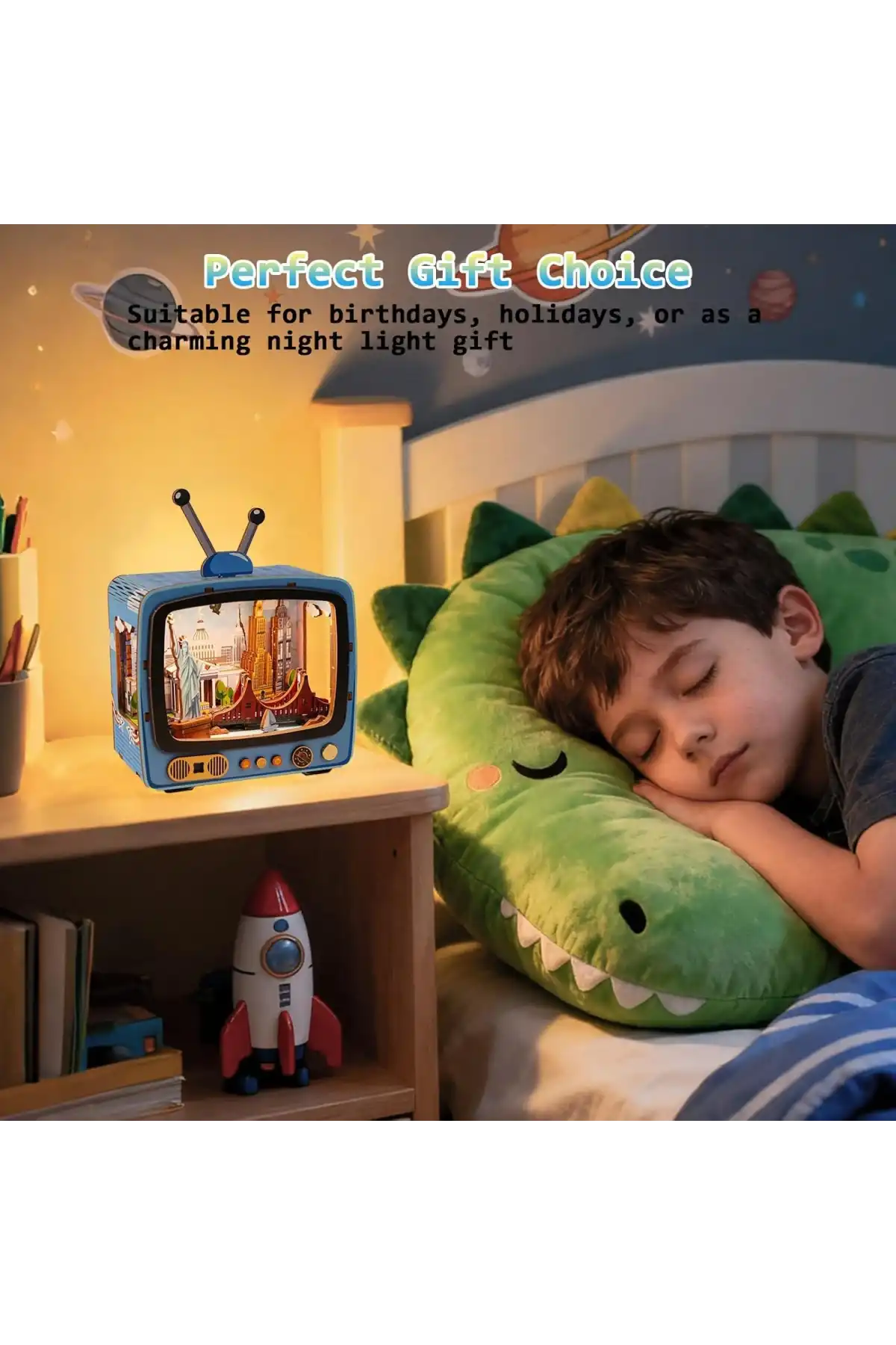 3D Puzzle Ahşap Minyatür Maket Kiti DIY Kendin Yap New York 78 Parça Işıklı