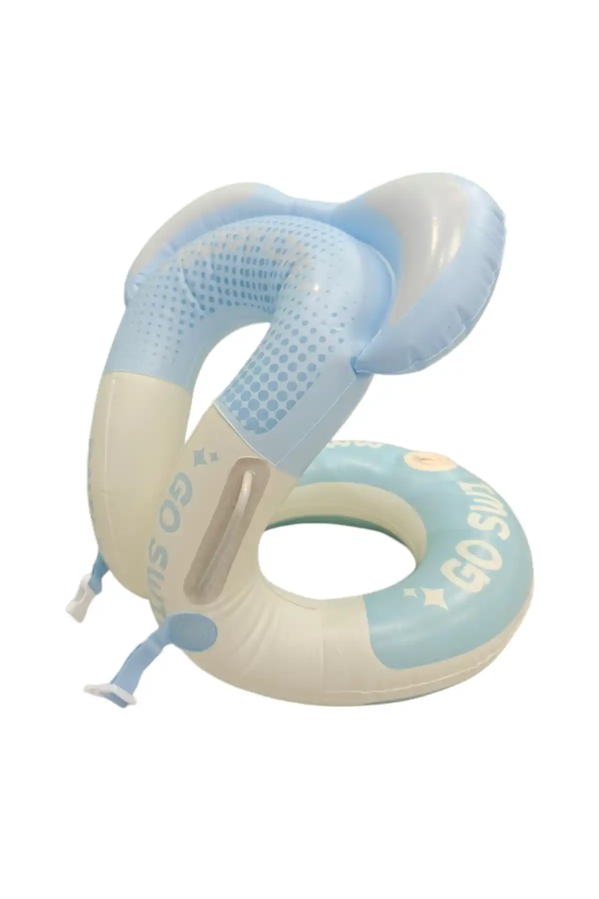 ToyFlyer Boyun Destekli Çocuk Yüzme Simidi – Kendinden Pompalı Mavi 2-6 Yaş AR016