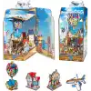3D Puzzle Ahşap Minyatür Maket Kiti DIY Kendin Yap Balonlu Ev 203 Parça