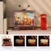 3D Puzzle Ahşap Minyatür Maket Kiti DIY Kendin Yap London Streets 97 Parça Işıklı