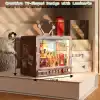 3D Puzzle Ahşap Minyatür Maket Kiti DIY Kendin Yap London Streets 97 Parça Işıklı