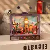 3D Puzzle Ahşap Minyatür Maket Kiti DIY Kendin Yap London Streets 97 Parça Işıklı
