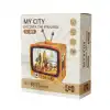 3D Puzzle Ahşap Minyatür Maket Kiti DIY Kendin Yap Piramitler 89 Parça Işıklı