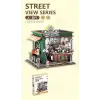3D Puzzle Ahşap Minyatür Maket Kiti DIY Kendin Yap Kahve Dükkanı Işıklı