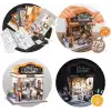 3D Puzzle Ahşap Minyatür Maket Kiti DIY Kendin Yap Fırın 179 Parça Işıklı
