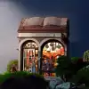 3D Puzzle Ahşap Minyatür Maket Kiti DIY Kendin Yap Kitap Dükkanı Işıklı 146 Parça
