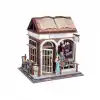 3D Puzzle Ahşap Minyatür Maket Kiti DIY Kendin Yap Kitap Dükkanı Işıklı 146 Parça