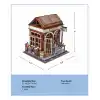 3D Puzzle Ahşap Minyatür Maket Kiti DIY Kendin Yap Kitap Dükkanı Işıklı 146 Parça