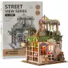 3D Puzzle Ahşap Minyatür Maket Kiti DIY Kendin Yap Çiçek Dükkanı Işıklı 243 Parça