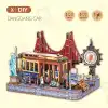 3D Puzzle Ahşap Minyatür Maket Kiti DIY Kendin Yap Garaj Işıklı 210 Parça
