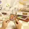 3D Puzzle Ahşap Minyatür Maket Kiti DIY Kendin Yap Mistik Oda Işıklı 167 Parça