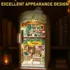 3D Puzzle Ahşap Minyatür Maket Kiti DIY Kendin Yap Cafe ve Ev Işıklı 213 Parça