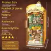 3D Puzzle Ahşap Minyatür Maket Kiti DIY Kendin Yap Cafe ve Ev Işıklı 213 Parça